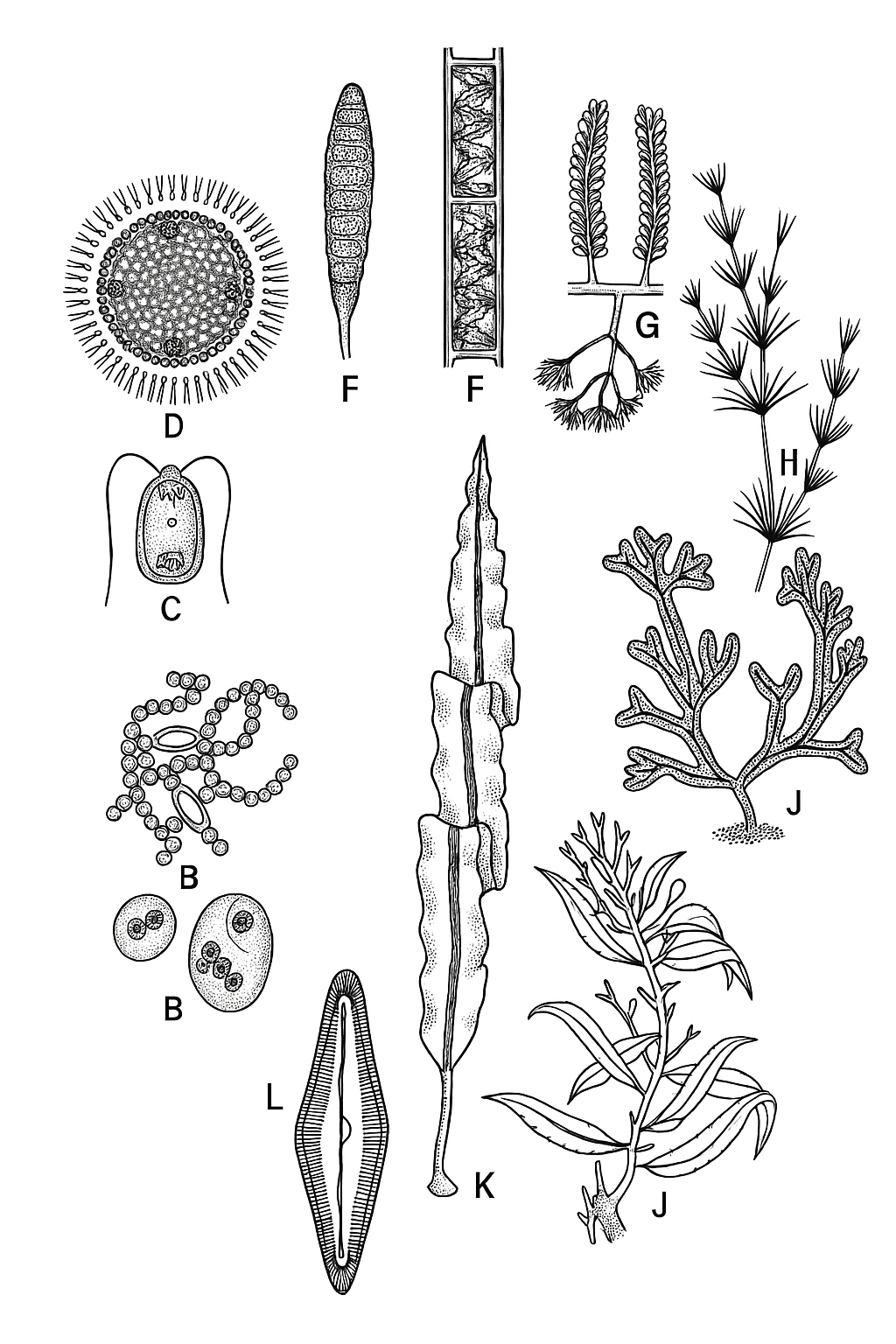 Defferent types of Algea